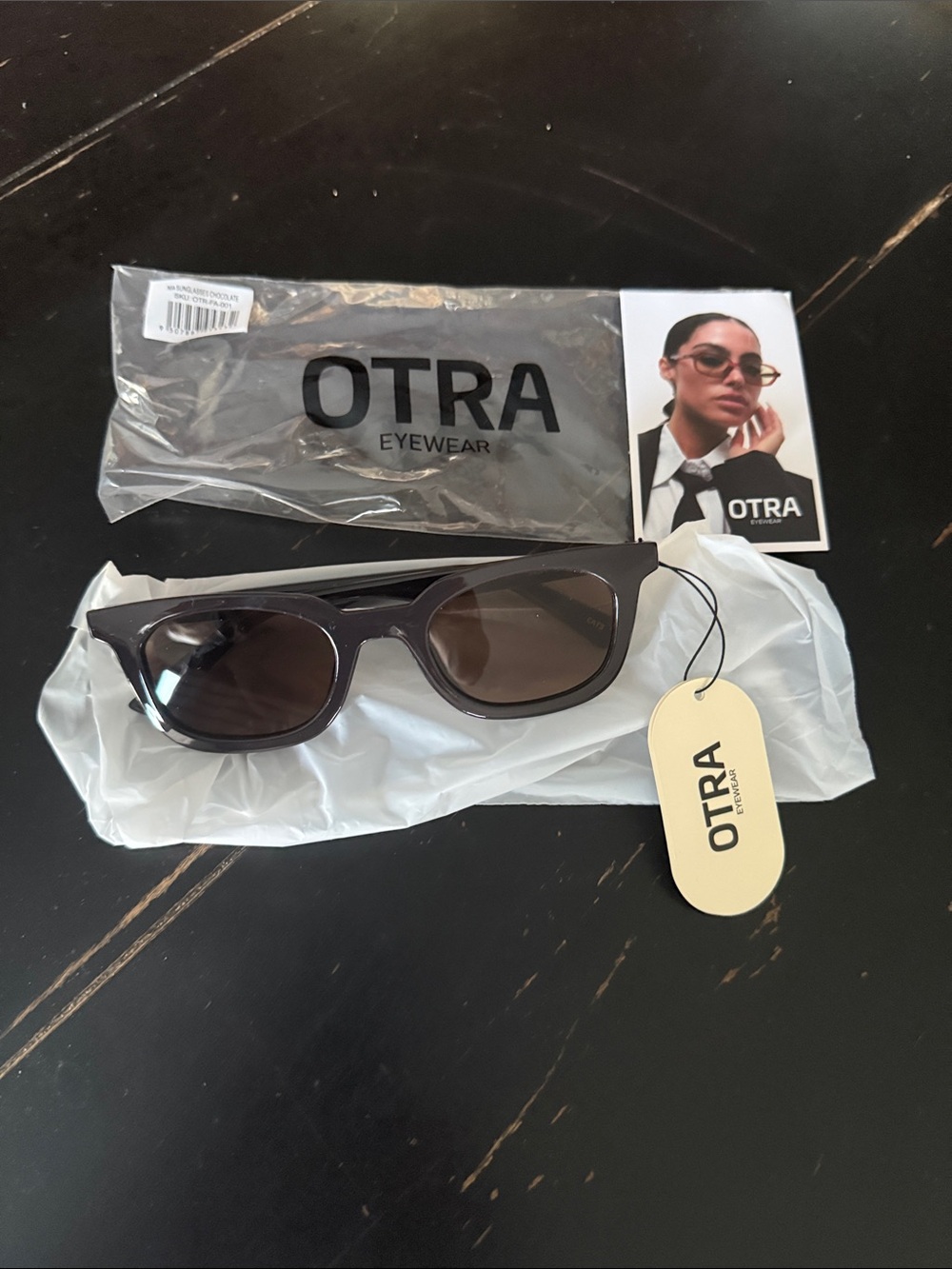 OTRA Eyewear Chocolate brown Rectangular Sunglasses